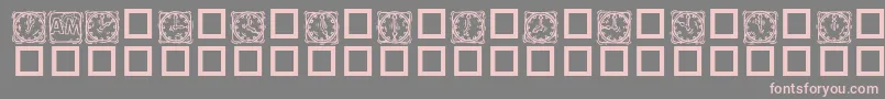 KrLotsaTimeDings Font – Pink Fonts on Gray Background