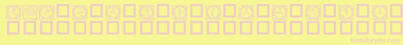 KrLotsaTimeDings Font – Pink Fonts on Yellow Background