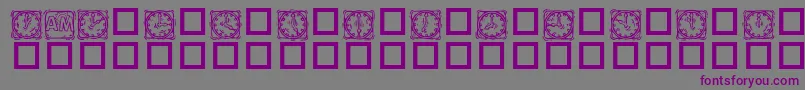 KrLotsaTimeDings Font – Purple Fonts on Gray Background