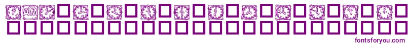 KrLotsaTimeDings Font – Purple Fonts on White Background