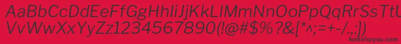 LibrefranklinLightitalic Font – Black Fonts on Red Background