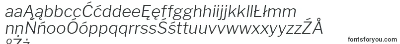 Fonte LibrefranklinLightitalic – fontes polonesas