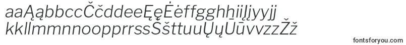 fuente LibrefranklinLightitalic – fuentes lituanas