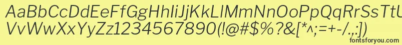LibrefranklinLightitalic Font – Black Fonts on Yellow Background