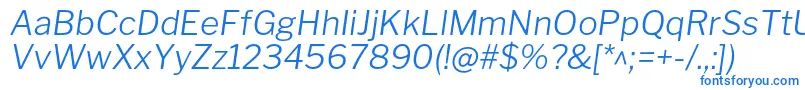 Шрифт LibrefranklinLightitalic – синие шрифты
