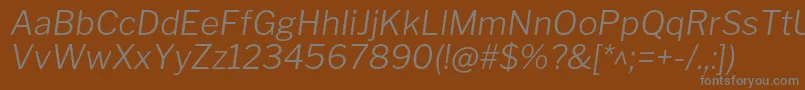 LibrefranklinLightitalic Font – Gray Fonts on Brown Background