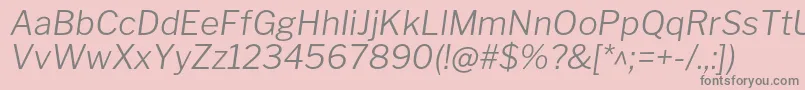 LibrefranklinLightitalic Font – Gray Fonts on Pink Background