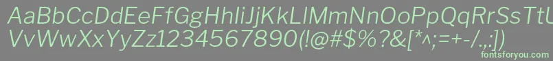 fuente LibrefranklinLightitalic – Fuentes Verdes Sobre Fondo Gris