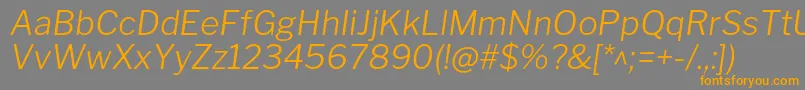 Шрифт LibrefranklinLightitalic – оранжевые шрифты на сером фоне