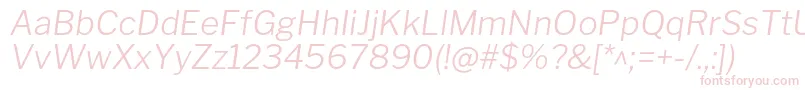 フォントLibrefranklinLightitalic – ピンクのフォント