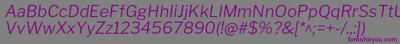 Шрифт LibrefranklinLightitalic – фиолетовые шрифты на сером фоне