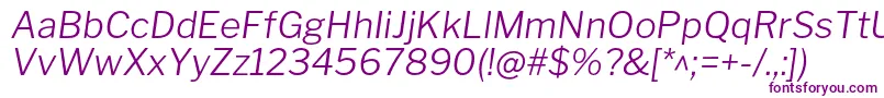 フォントLibrefranklinLightitalic – 紫色のフォント