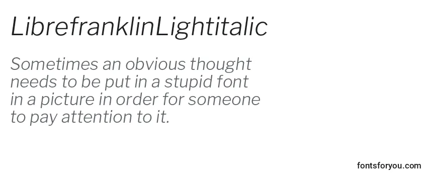 Шрифт LibrefranklinLightitalic