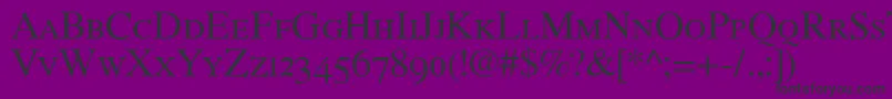 RomandeadfstylestdRegular Font – Black Fonts on Purple Background