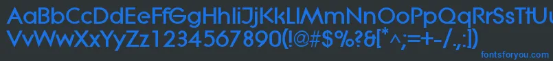 LitheextraboldRegular Font – Blue Fonts on Black Background