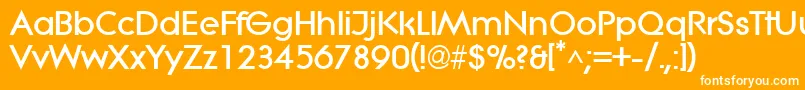 フォントLitheextraboldRegular – オレンジの背景に白い文字