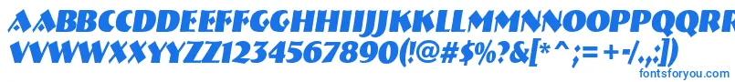 ABremennrBolditalic Font – Blue Fonts on White Background