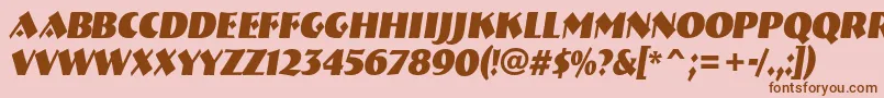 ABremennrBolditalic Font – Brown Fonts on Pink Background