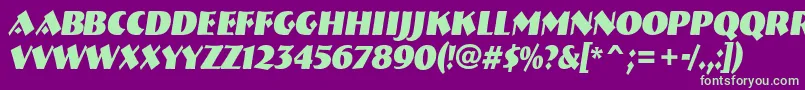 ABremennrBolditalic Font – Green Fonts on Purple Background