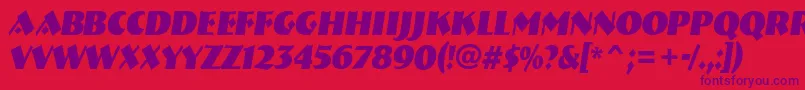 ABremennrBolditalic Font – Purple Fonts on Red Background