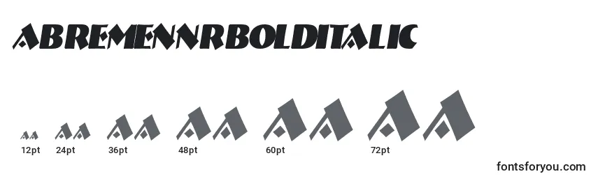 Размеры шрифта ABremennrBolditalic