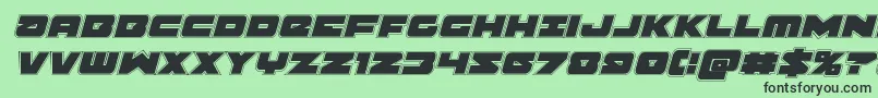 Banjinacadital Font – Black Fonts on Green Background