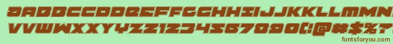 Banjinacadital Font – Brown Fonts on Green Background