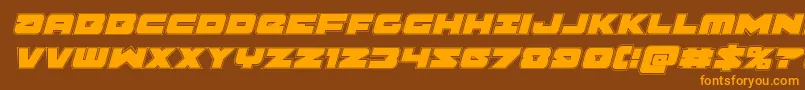 Banjinacadital Font – Orange Fonts on Brown Background