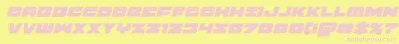 Banjinacadital Font – Pink Fonts on Yellow Background