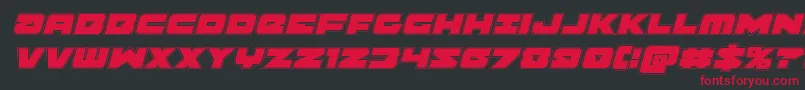 Banjinacadital Font – Red Fonts on Black Background