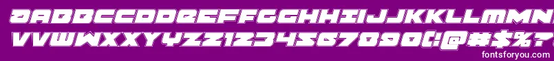 Шрифт Banjinacadital – белые шрифты на фиолетовом фоне