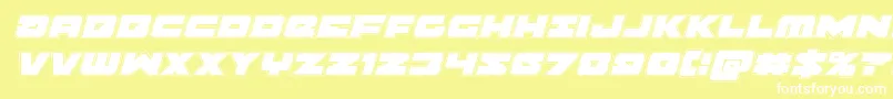 Banjinacadital Font – White Fonts on Yellow Background
