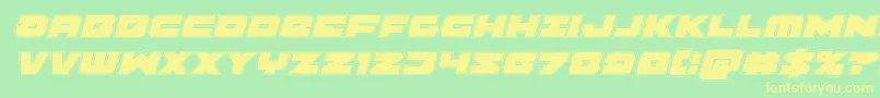 Banjinacadital Font – Yellow Fonts on Green Background