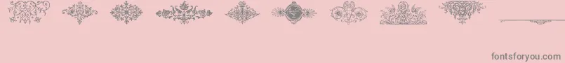 Fraktur-Schriftart – Graue Schriften auf rosa Hintergrund