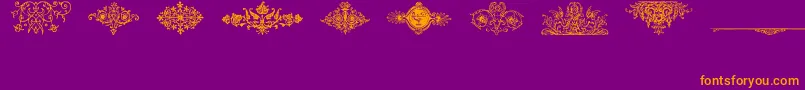 fuente Fraktur – Fuentes Naranjas Sobre Fondo Morado