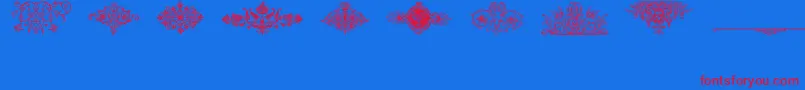 Fraktur Font – Red Fonts on Blue Background