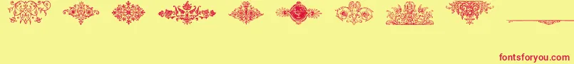 fuente Fraktur – Fuentes Rojas Sobre Fondo Amarillo