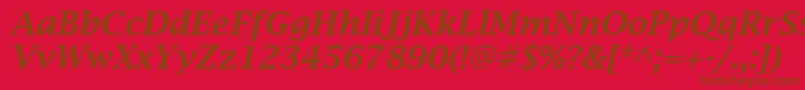 LucidaBrightDemiboldItalic Font – Brown Fonts on Red Background