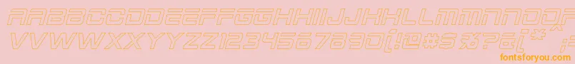 2015CruiserHollowItalic-Schriftart – Orangefarbene Schriften auf rosa Hintergrund