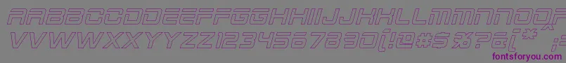 2015CruiserHollowItalic Font – Purple Fonts on Gray Background
