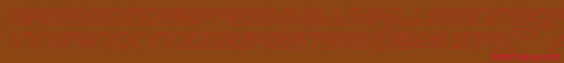 2015CruiserHollowItalic Font – Red Fonts on Brown Background