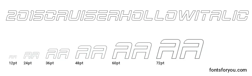 2015CruiserHollowItalic Font Sizes