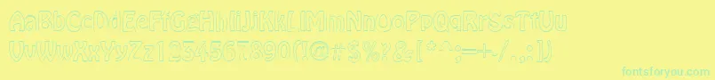 ValerieRegular Font – Green Fonts on Yellow Background