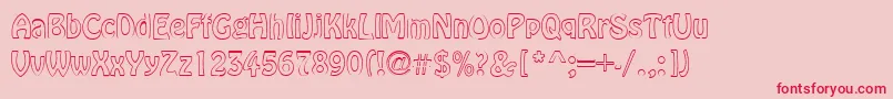 ValerieRegular Font – Red Fonts on Pink Background