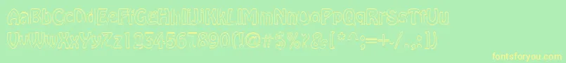 ValerieRegular Font – Yellow Fonts on Green Background