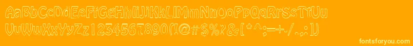 ValerieRegular Font – Yellow Fonts on Orange Background