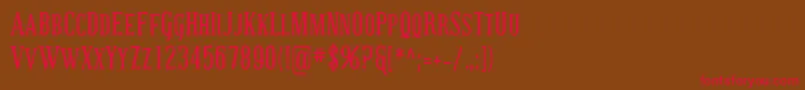 Coving23 Font – Red Fonts on Brown Background