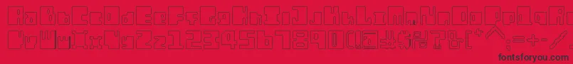 OrtHo Font – Black Fonts on Red Background