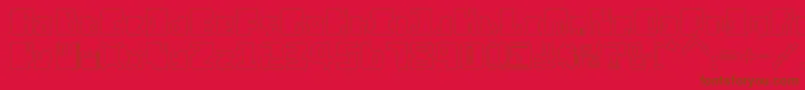 OrtHo Font – Brown Fonts on Red Background