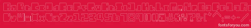 OrtHo Font – Pink Fonts on Red Background